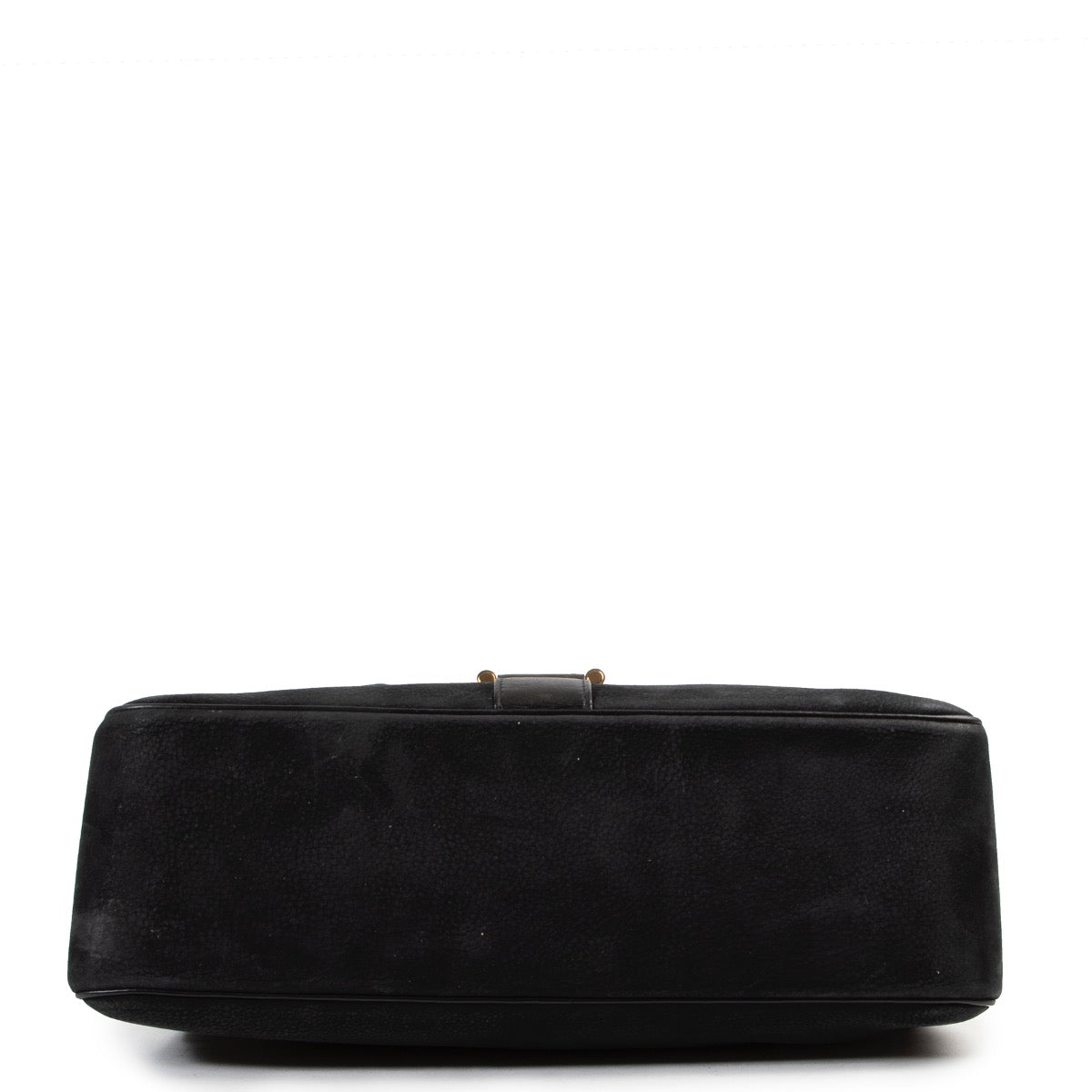 Shop online this second hand Delvaux Givry bag back in nubuck black leather.