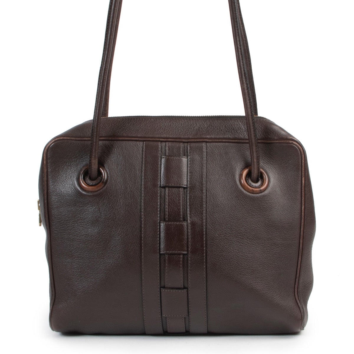 Achetez un authentique sac Delvaux en cuir brun d'occasion au juste prix.