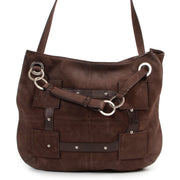 Shop safe online this Delvaux brown Nubuck shoulder bag.