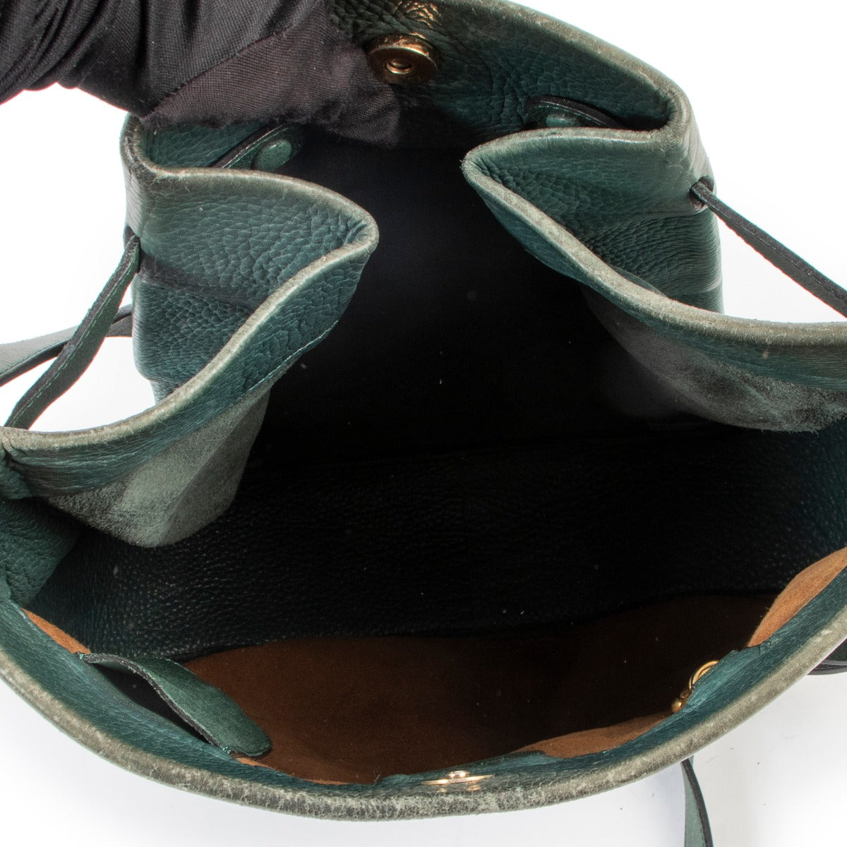 Delvaux Green Leather Shoulder Bag