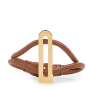 Delvaux Chocolate Brown Leather Bracelet