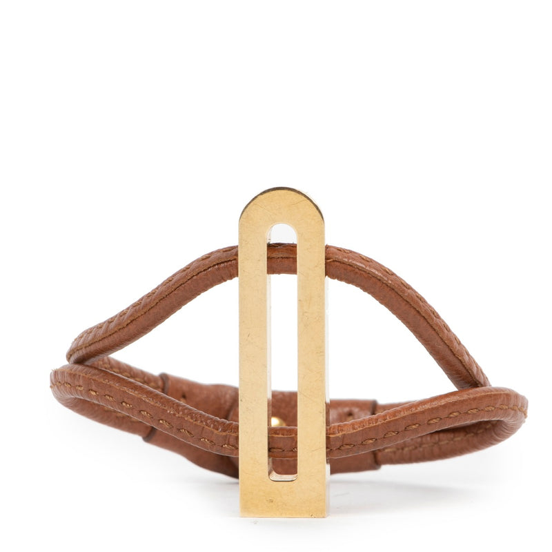 Delvaux Chocolate Brown Leather Bracelet