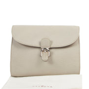 Original Delvaux Beige Calfskin Leather Wallet in good condition for sale on Labellov Luxury Antwerp
