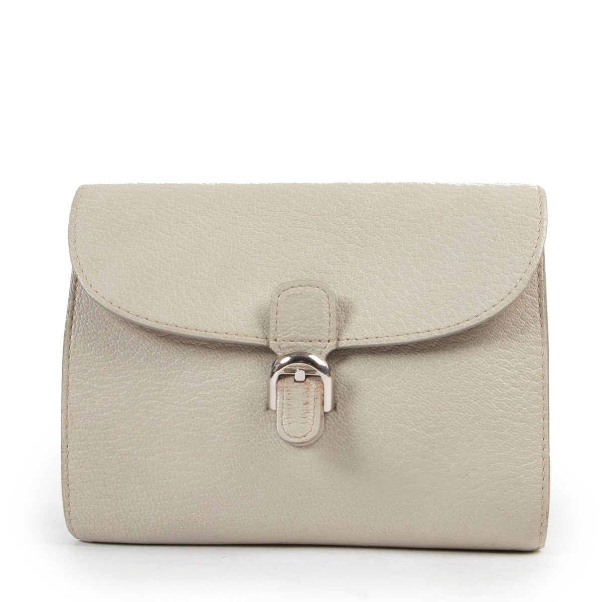 Delvaux Beige Calfskin Leather Wallet