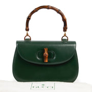 Gucci Green Bamboo Top Handle Bag