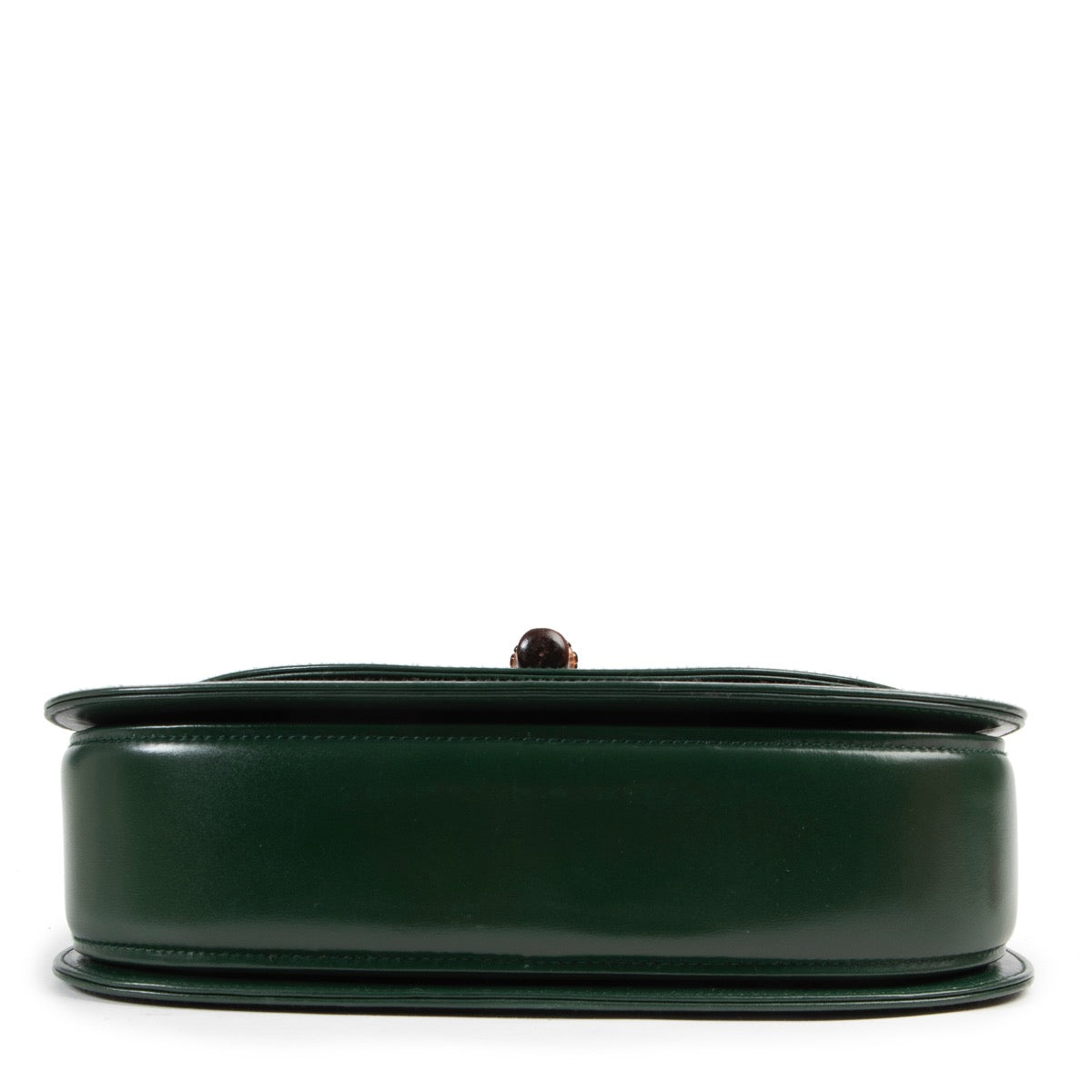 Gucci Groene Leren Bamboe 1947 Medium Tas