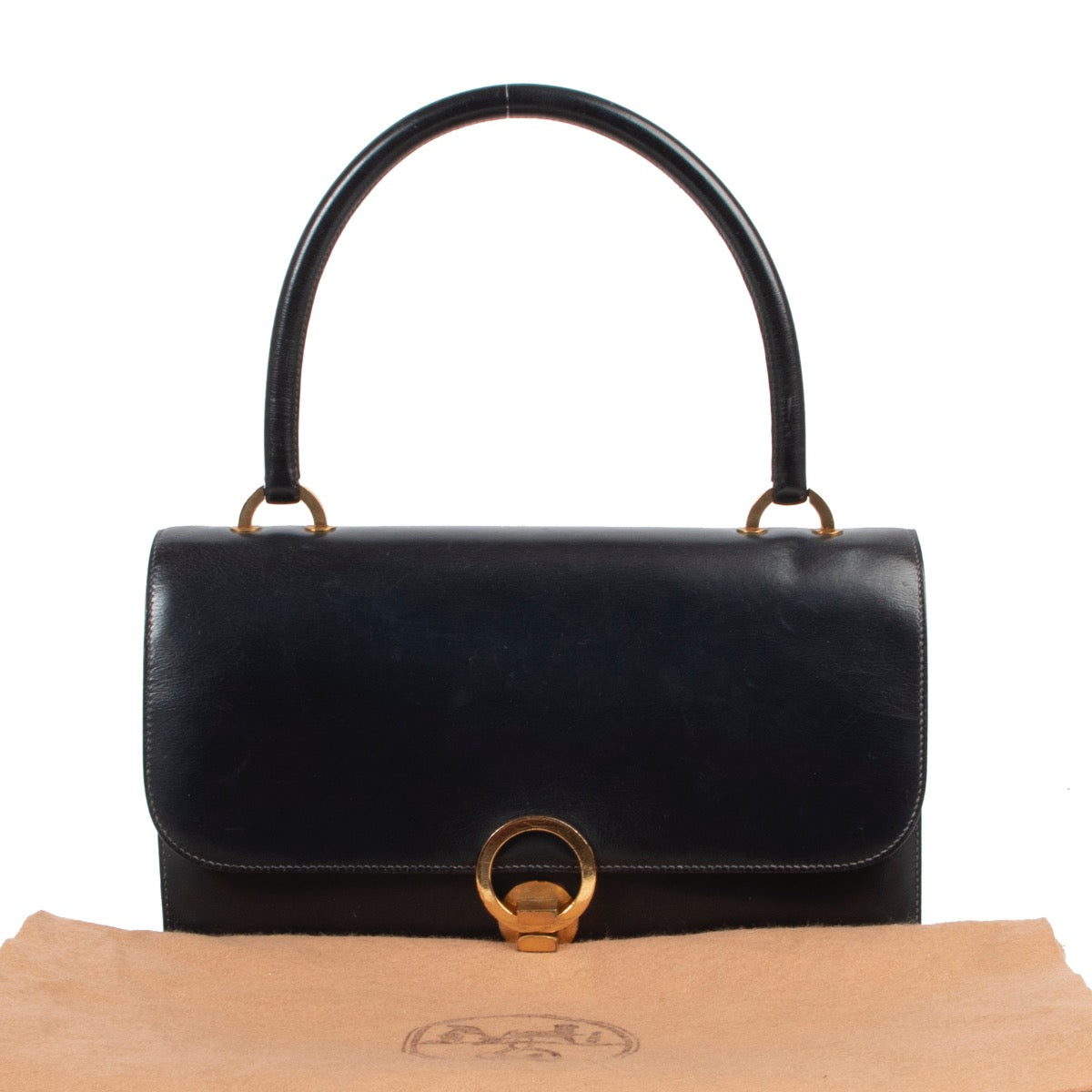 hermes vintage blue ring bag