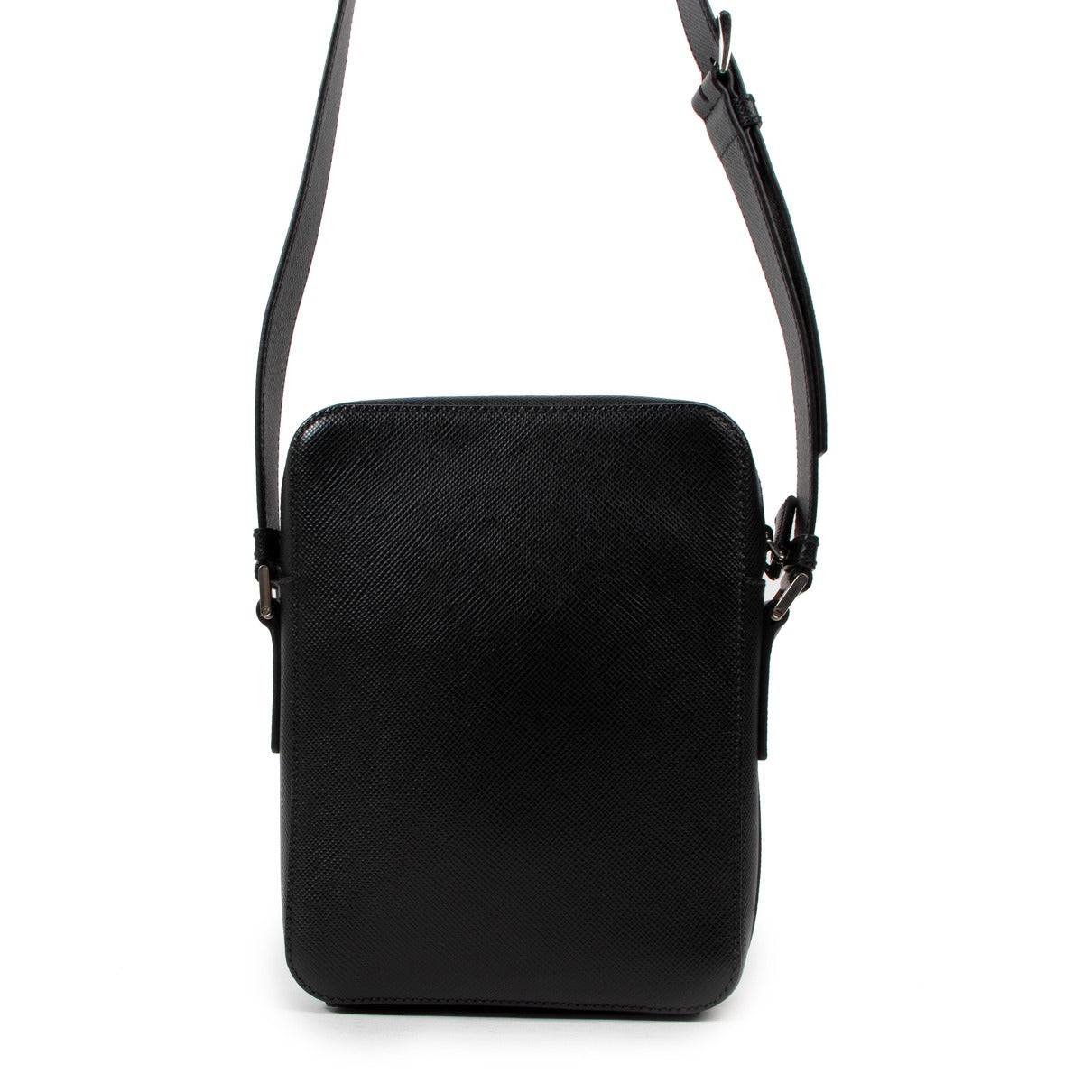 Prada Black Saffiano Small Messenger Bag