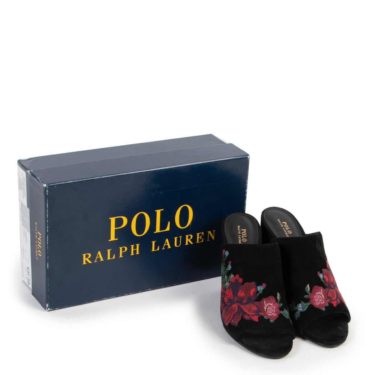 Ralph Lauren Black Kinley Loafers in Size 39 in very good condition now online for sale on Labellov Luxury store in Antwerp