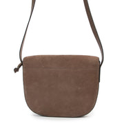 Delvaux Taupe Nubuck Crossbody at Labellov