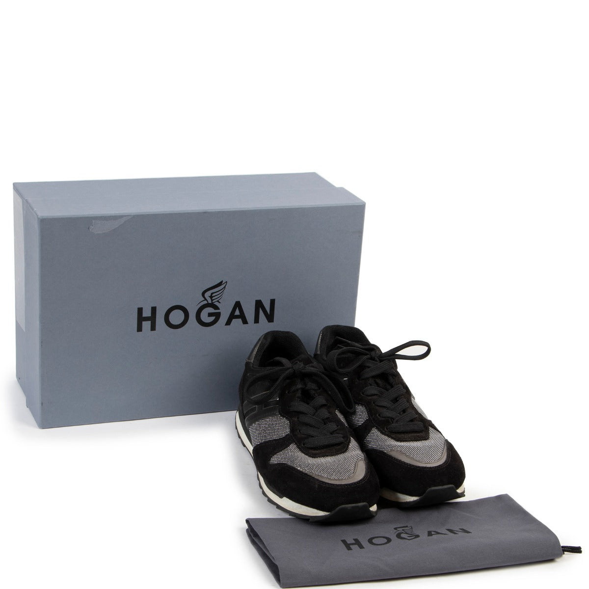Get these Hogan Black Sneakers - Size 40,5 for daily use at Labellov online or in store in Antwerp in good condition.