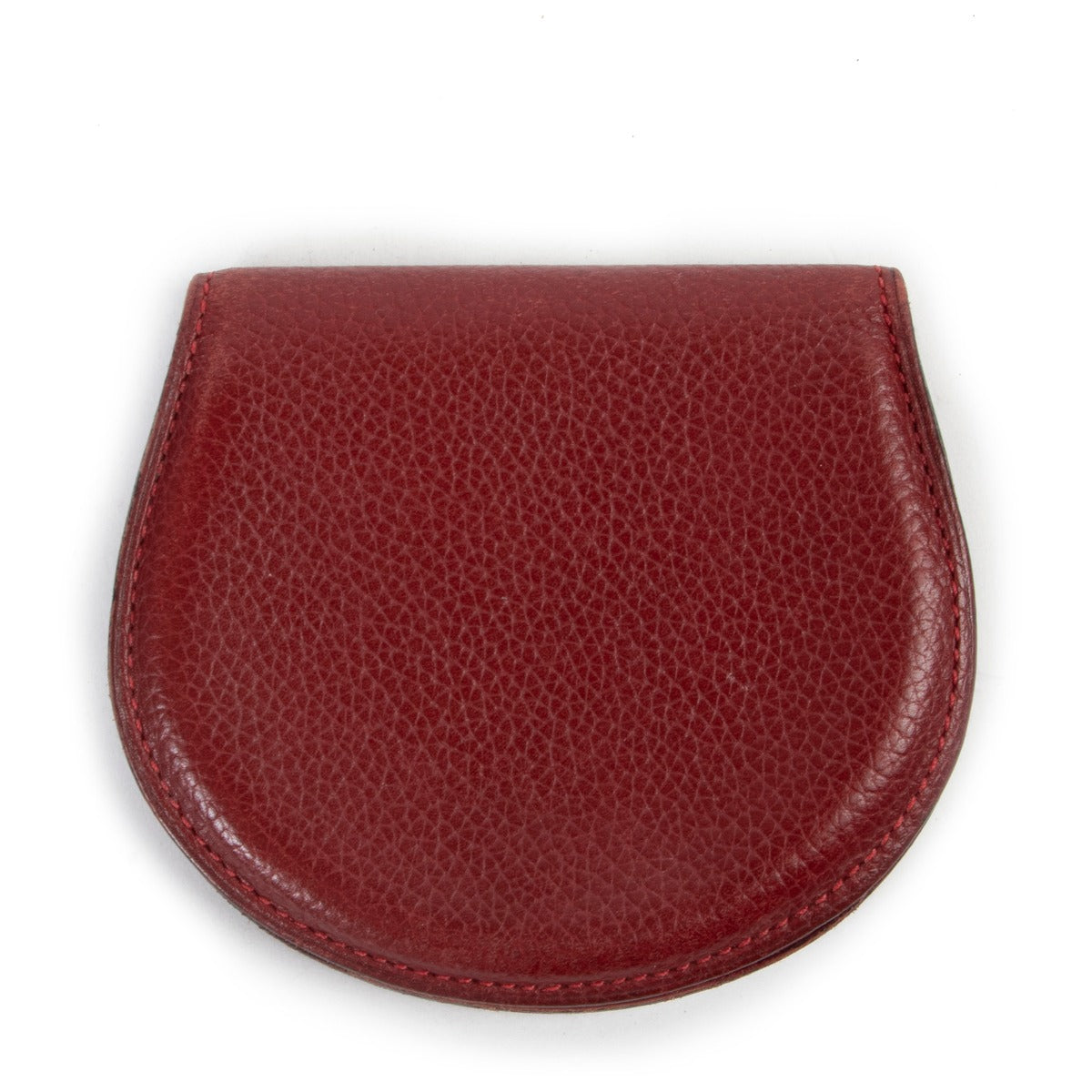 Delvaux Red Leather Coin Wallet