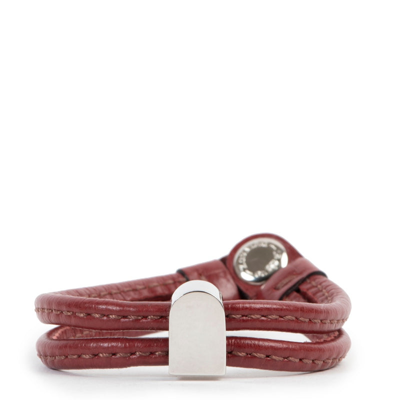 Delvaux Red Leather Bracelet