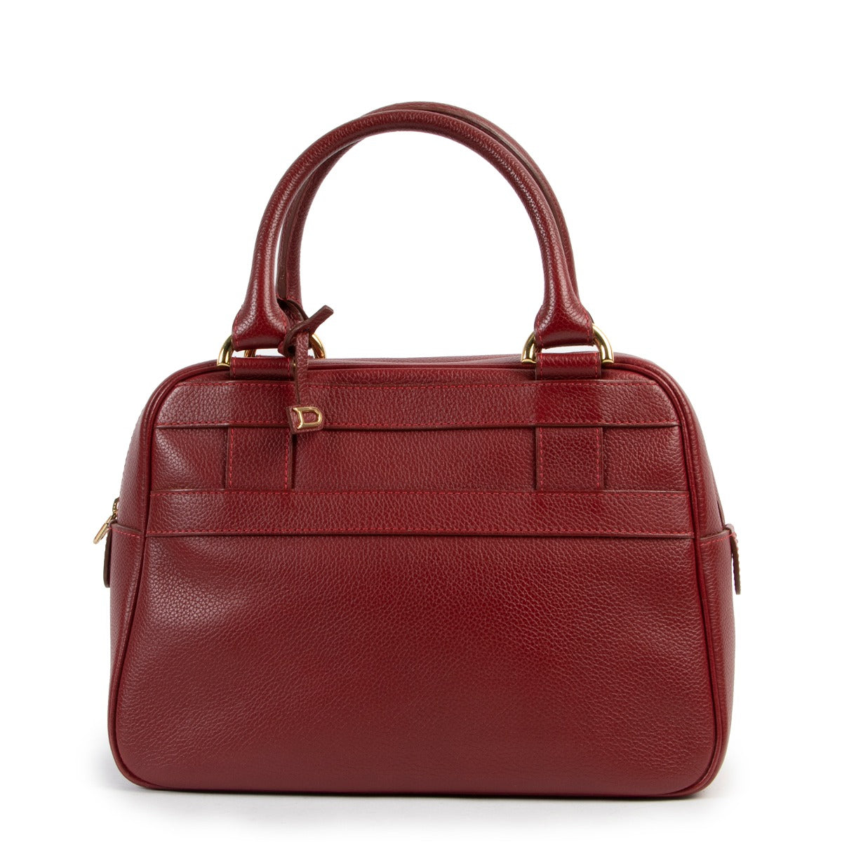 Delvaux Red Top Handle Trotteur