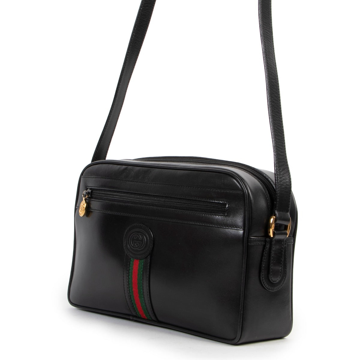 Gucci Black Leather Crossbody at Labellov