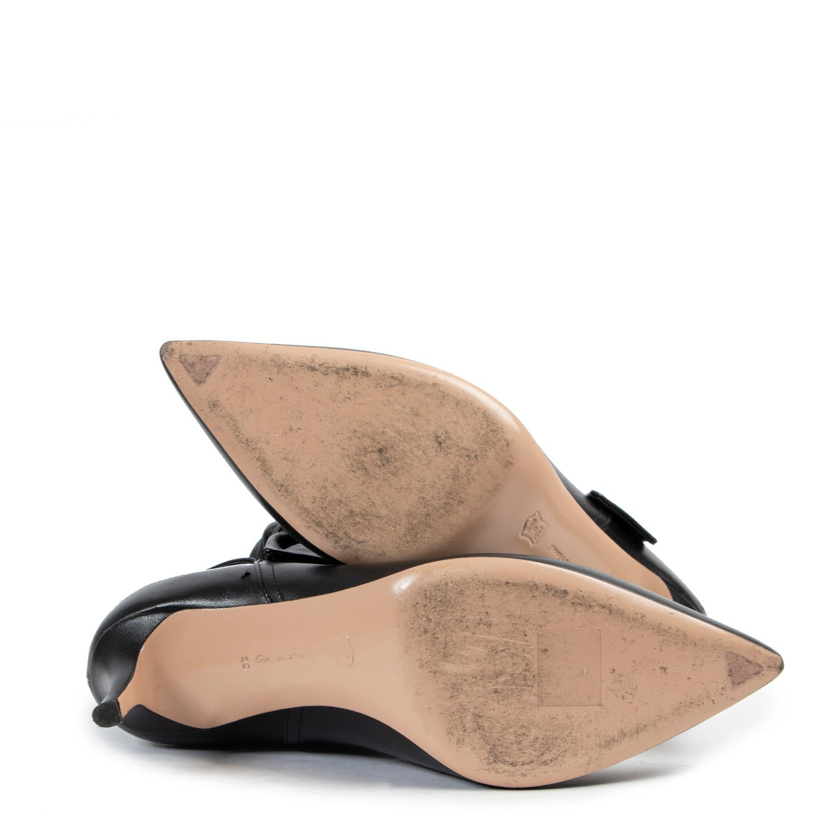 Gianvito Rossi Nappa Black Lane Mid Boots - Size 39 at Labellov