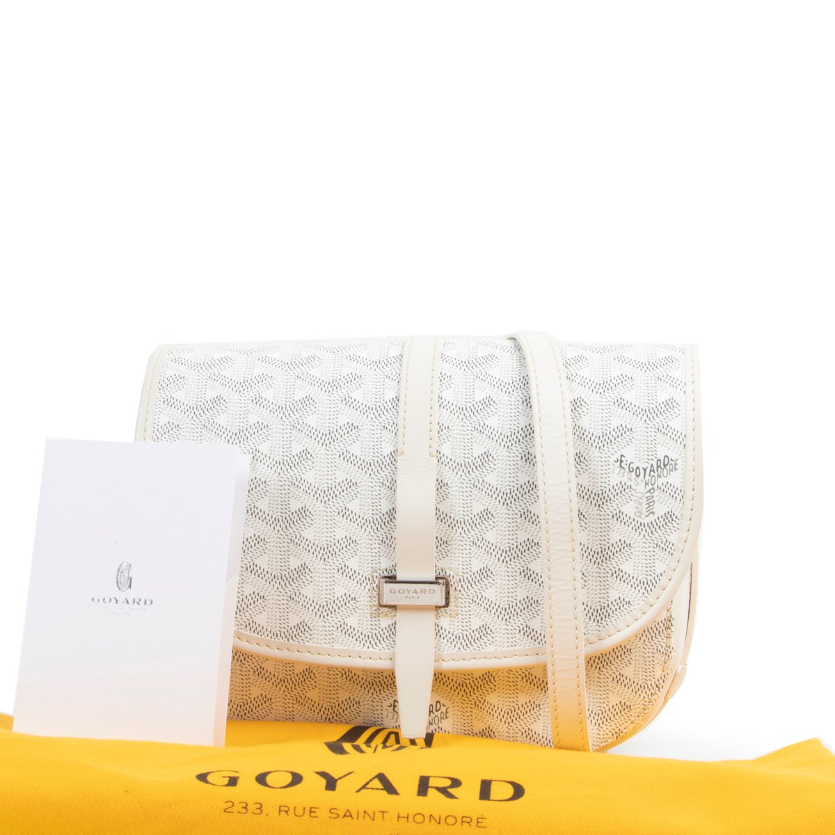 Goyard White Belvédère Bag PM