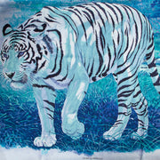 Hermès Blue Scarf Tigre Du Bengale at Labellov