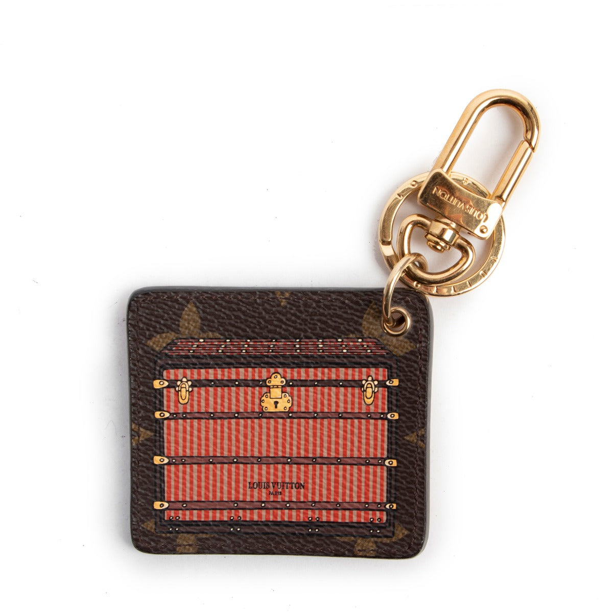 Louis Vuitton Limited Edition Monogram Red Illustre Trunk Keychain