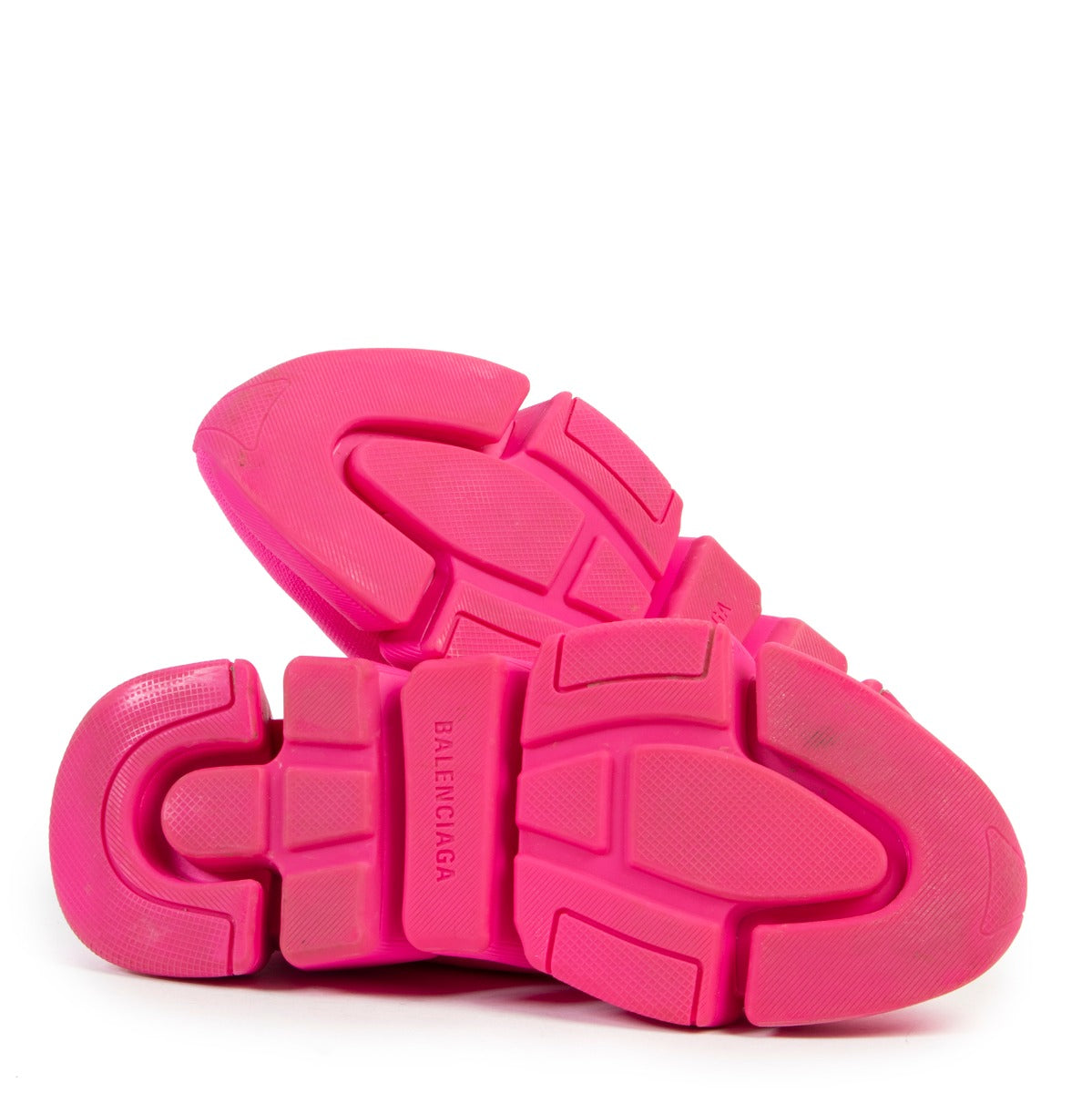 Balenciaga Knit Sole Fluo Neon Rose Speed 2.0 Sneakers - Size 38 at Labellov