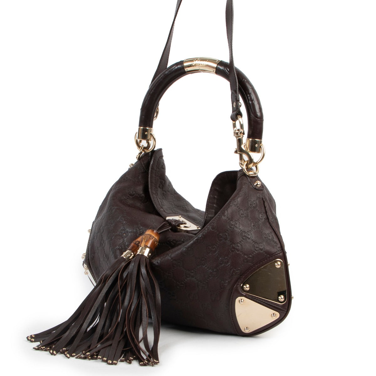 Get this Gucci Brown Babouska Indy Bag at Labellov in good condition. Buy and sell your designer items at Labellov Luxury Antwerp