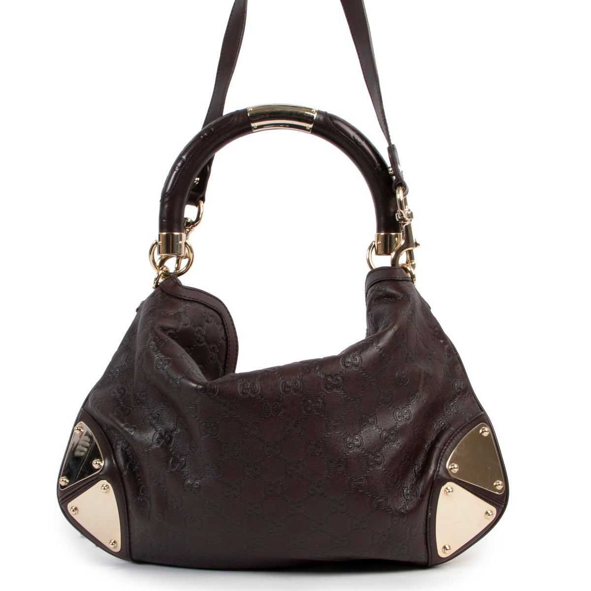 Get this Gucci Brown Babouska Indy Bag at Labellov in good condition. Buy and sell your designer items at Labellov Luxury Antwerp
