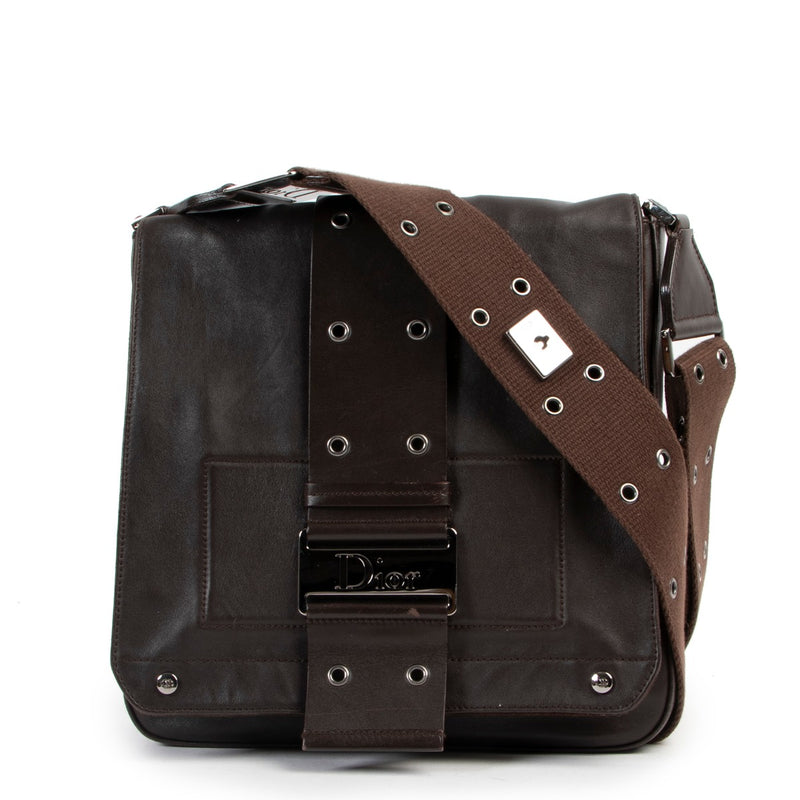 Christian Dior Colombus Brown Leather Shoulder bag