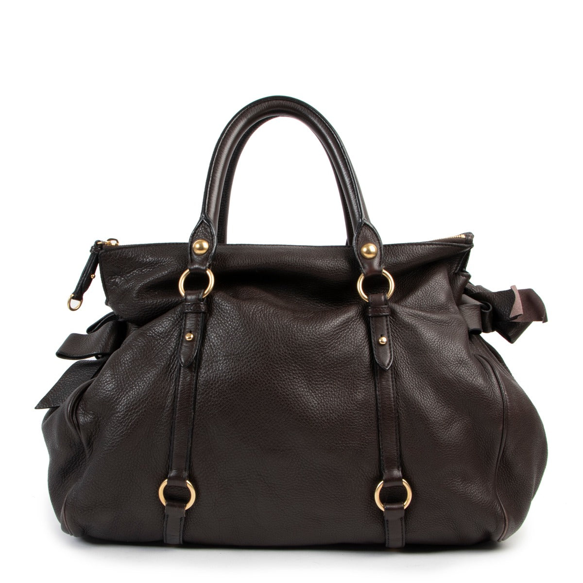 At Labellov Miu Miu Brown Leather Shoulder bag