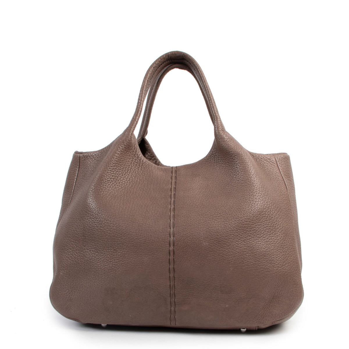 Tods Brown Grained Leather Shoulder bag available at Labellov