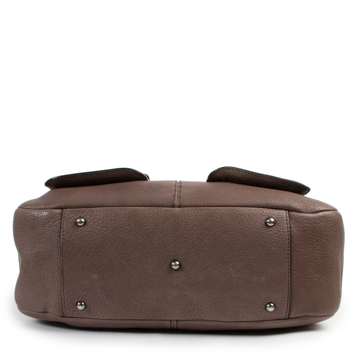 Tods Brown Grained Leather Shoulder bag