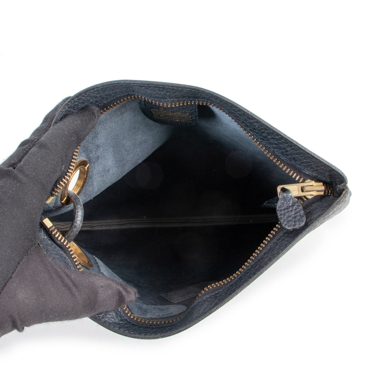 This Delvaux Blue Shoulder Bag is available at Labellov online or in store for a reasonable price and in good vintage condition.