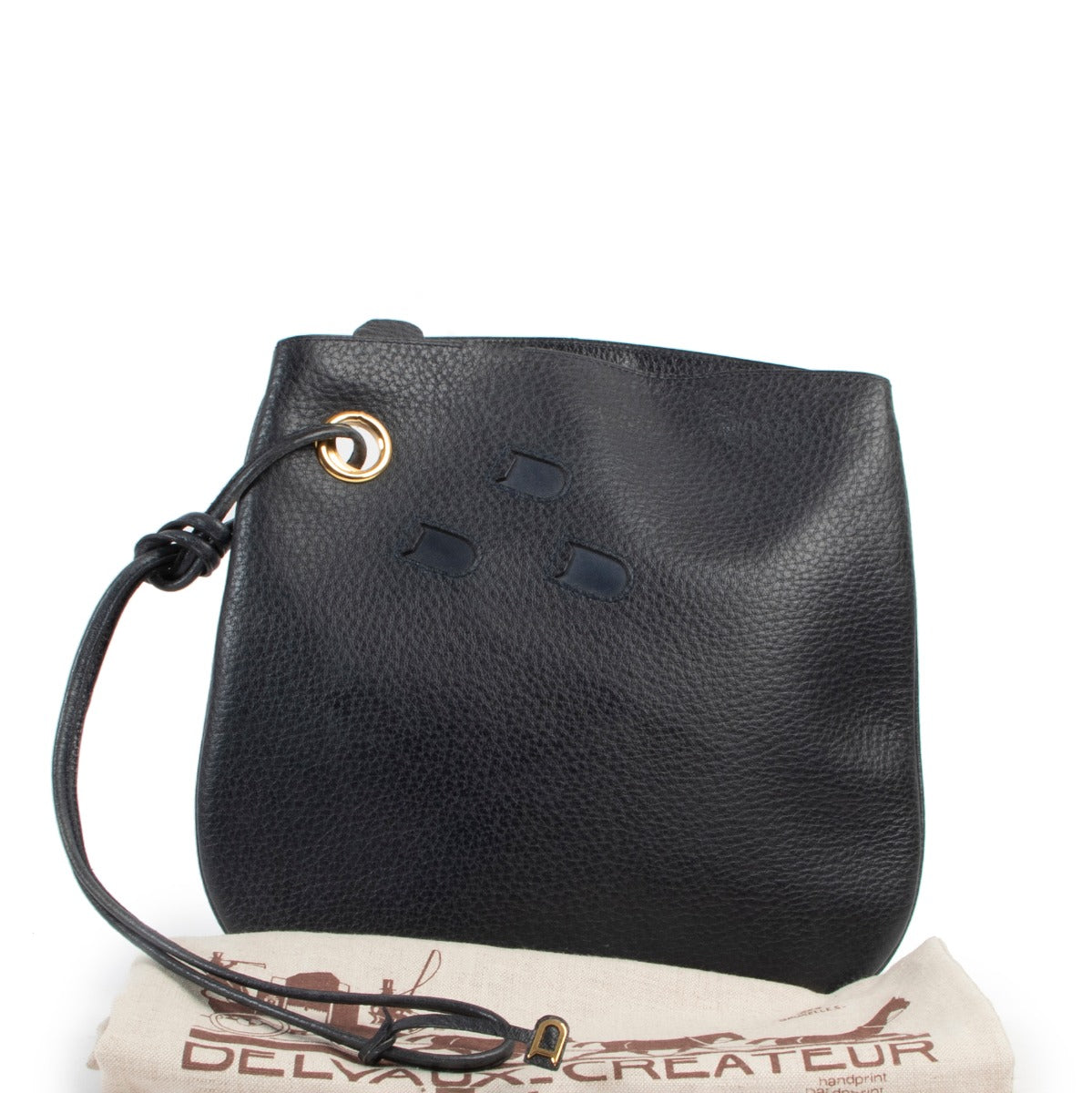 This Delvaux Blue Shoulder Bag is available at Labellov online or in store for a reasonable price and in good vintage condition.