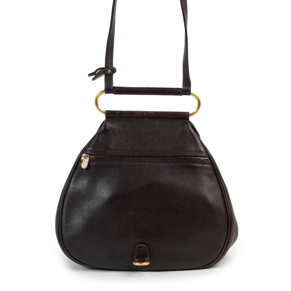 Get this Delvaux Brown Cerceau Shoulder Bag at Labellov in good condition online or in store at Verlatstraat Antwerp. Come by and shop.