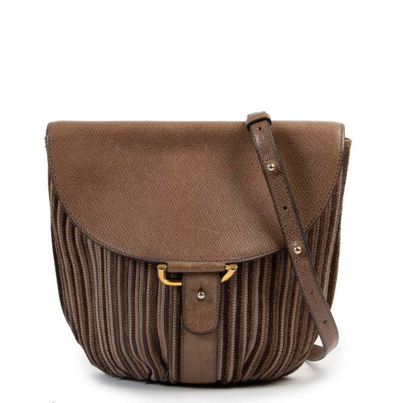 Delvaux Listrac PM Toile De Cuir Crossbody