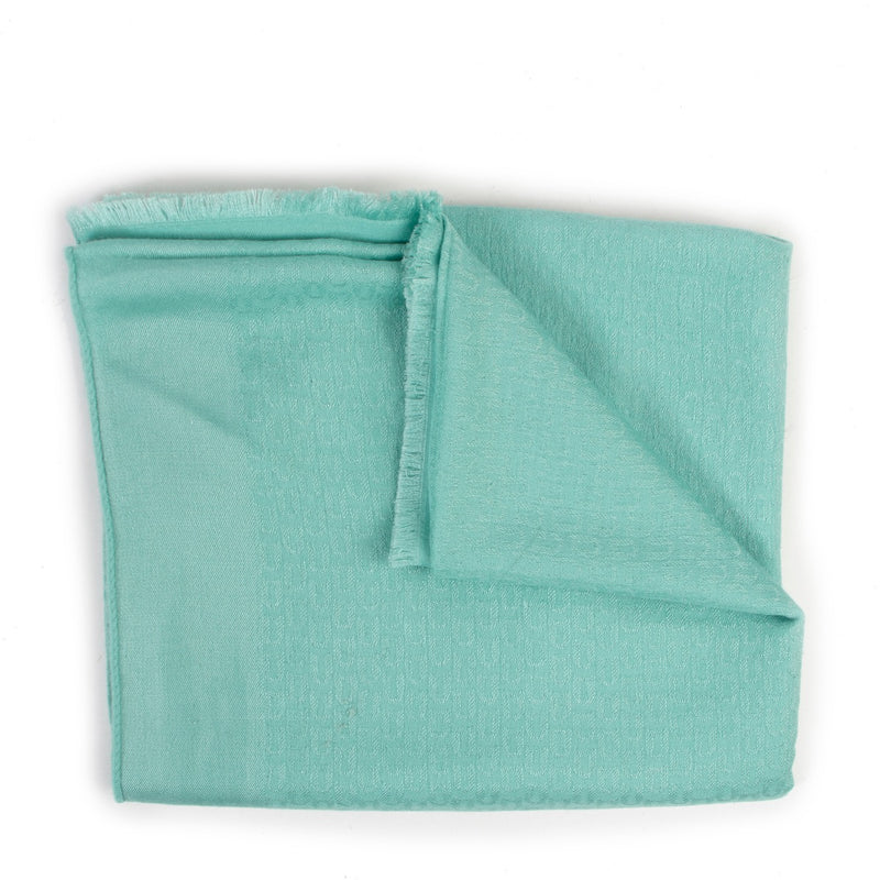 Shop safe online authentic Delvaux Blue Wool Scarf.