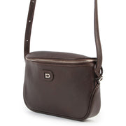 Shop online second hand Delvaux Macao crossbody bag in brown leather.