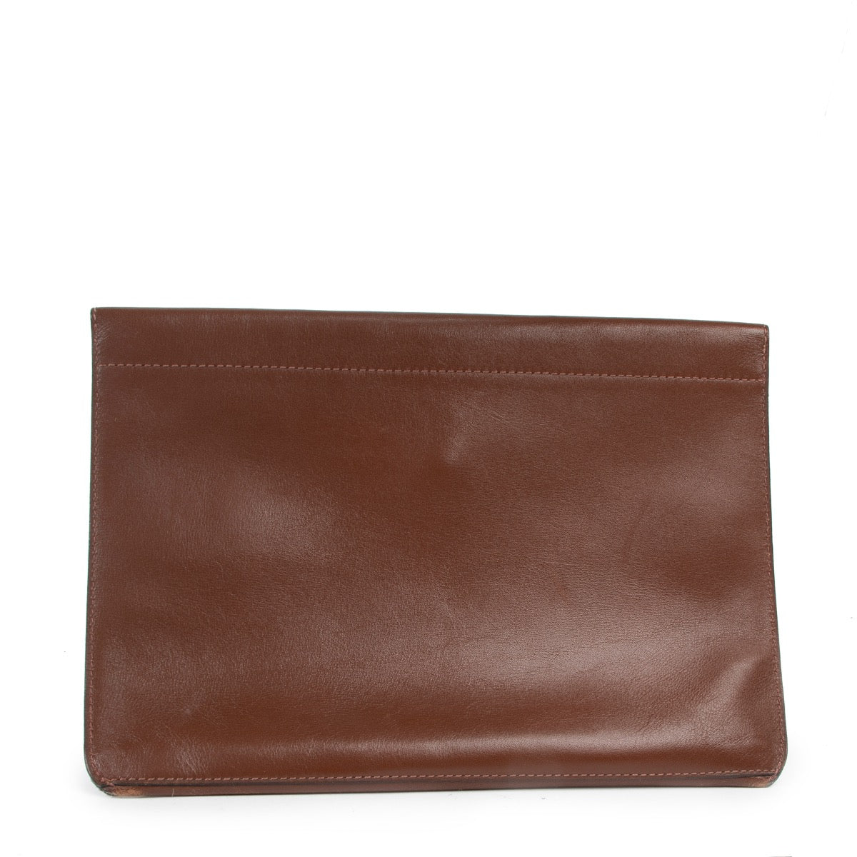 Delvaux Brown Enveloppe Clutch