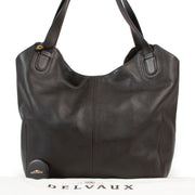 Kopen online authentieke tweedehands Delvaux bruin Le 25h Schoudertas.