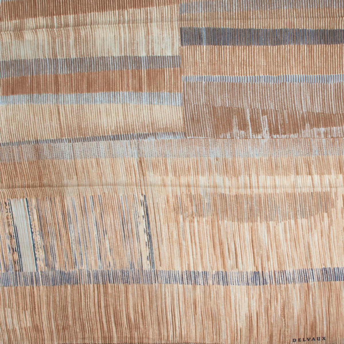 Delvaux Multicolor Beige Stripped Silk Scarf on Labellov, Worldwide Shipping