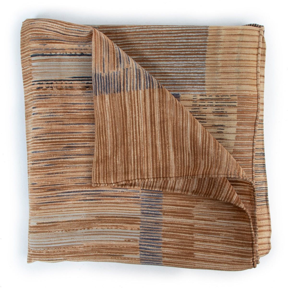 Buy in very good condition a Delvaux Multicolor Beige Stripped Silk Scarf