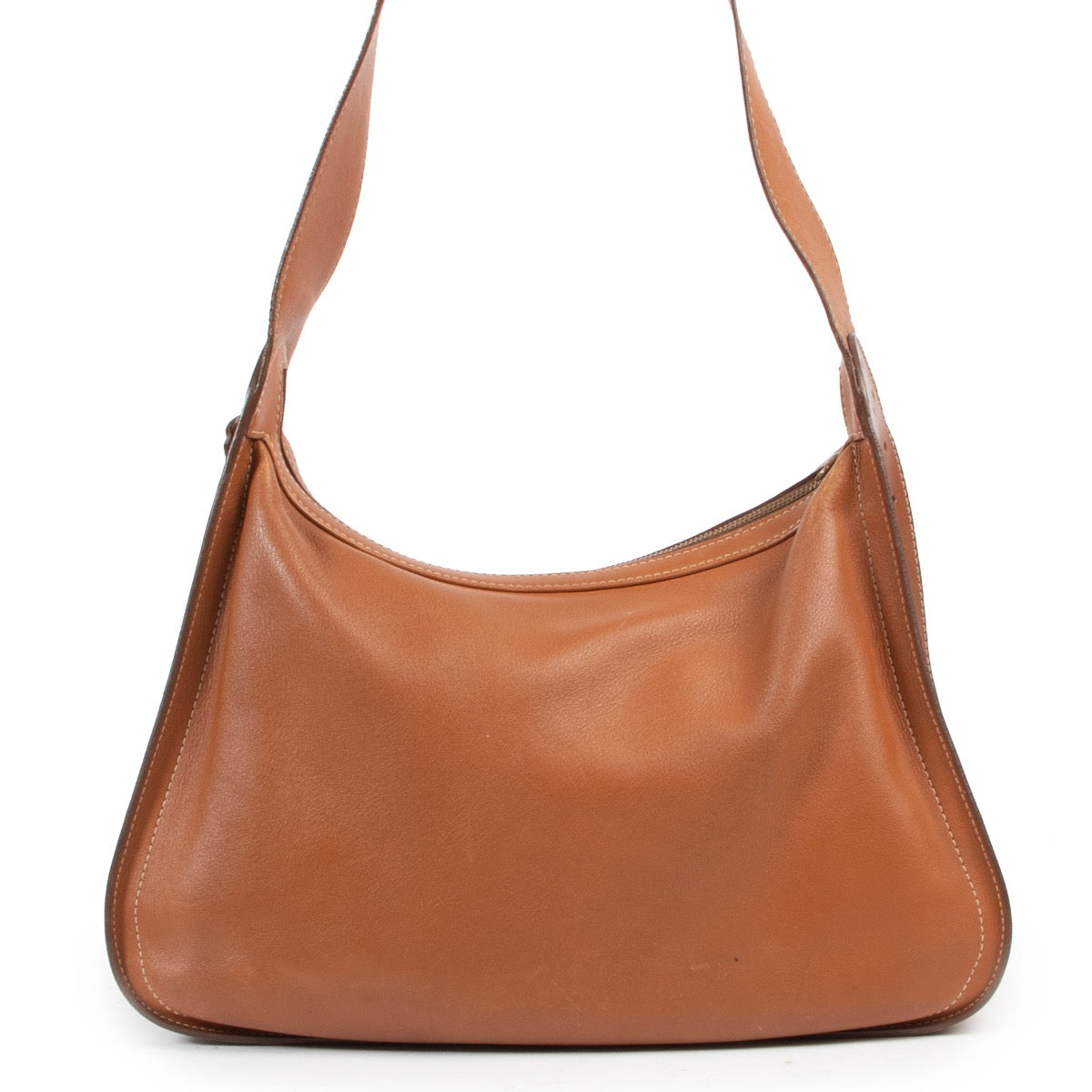Winkel veilig online bij Labellov.com deze Delvaux Cognac Pensee Mustang Schouder tas.