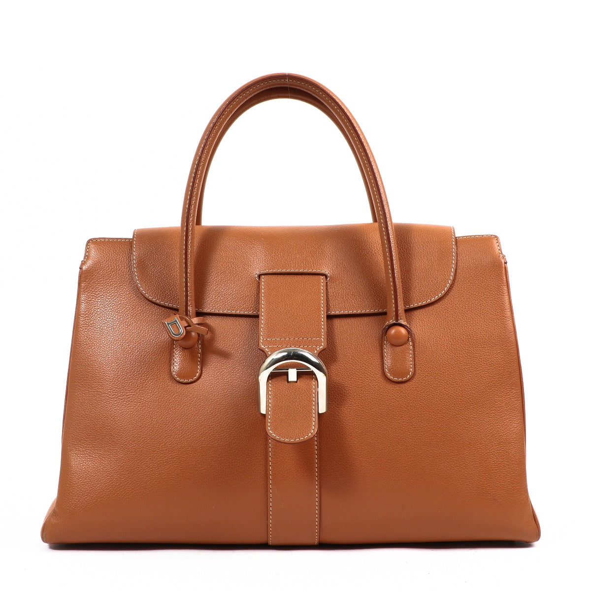 Buy an authentic second-hand Delvaux Cognac Jumping Fauve Cabriolet Top Handle Bag in very good condition at Labellov in Antwerp.