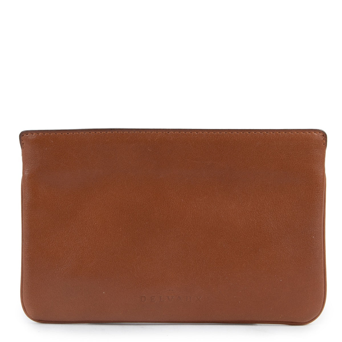Original Delvaux Brown Calfskin Leather Wallet in good condition now for sale on Labellov vintage site with 2nd hand designer goods