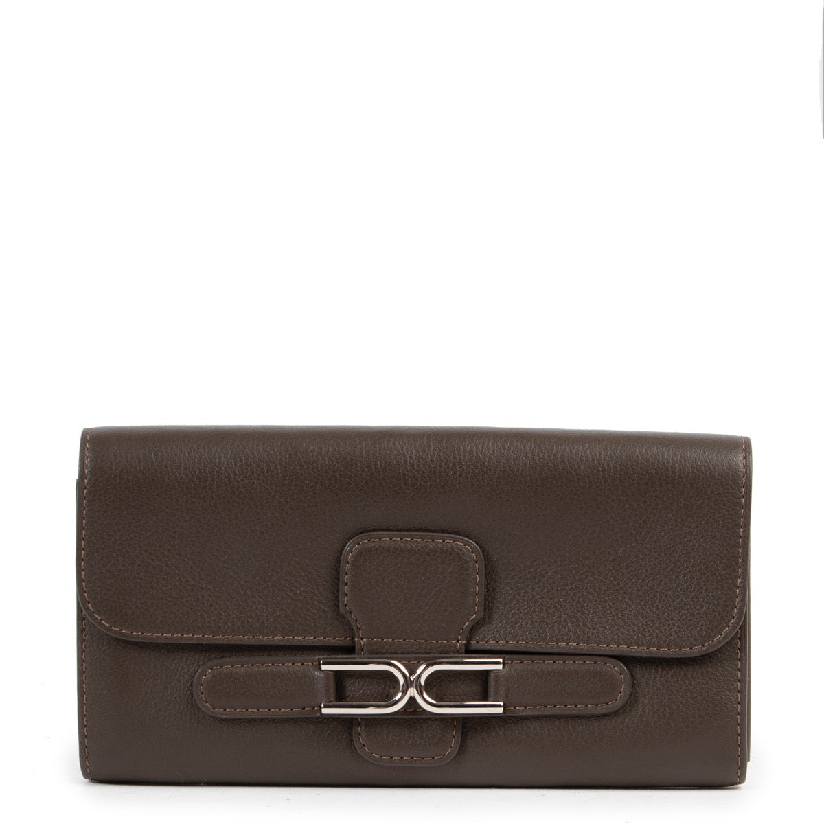 Delvaux Olive Brown Escudo Wallet