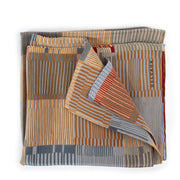 Shop safe online authentic Delvaux Red Multicolor Festival Scarf.