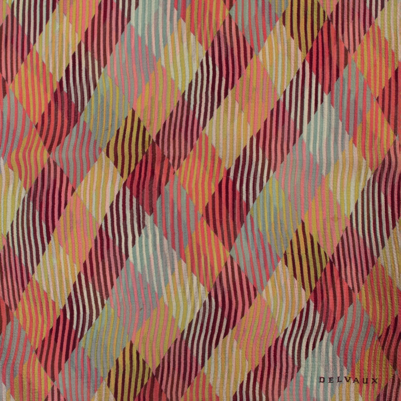 Original Delvaux Multicolor 100% Silk Scarf in good condition on Labellov vintage site for 2nd hand designer goods and accessories