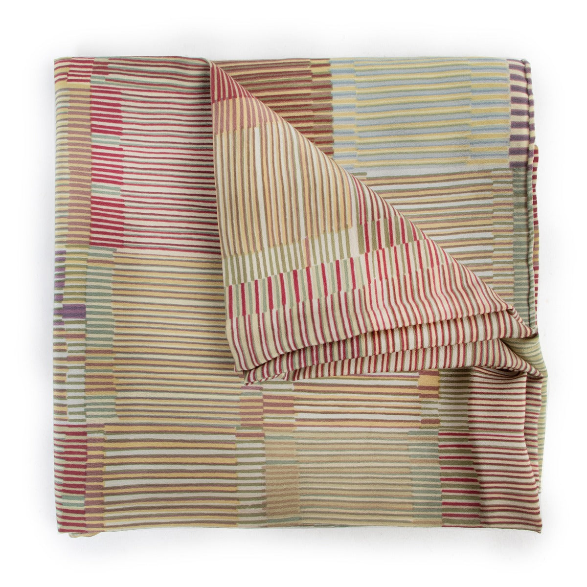 Delvaux Multicolor Stripped Silk Scarf on Labellov, Worldwide Shipping