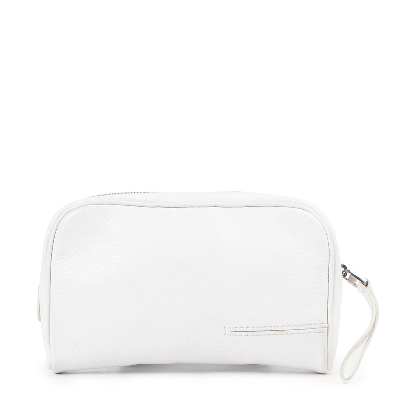 Delvaux White Leather Pouchette on Labellov, Worldwide Shipping