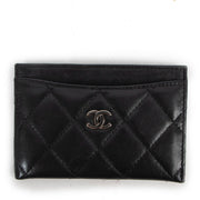 Chanel Black Quilted Lambskin Classic Card Holder