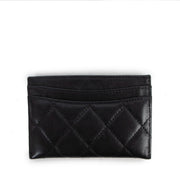 Chanel Black Quilted Lambskin Classic Card Holder